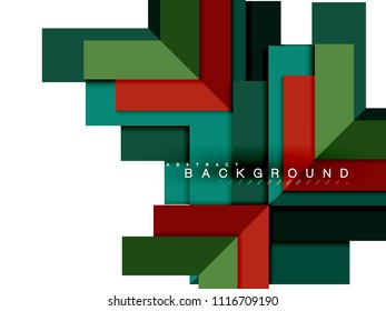 Formas geométricas abstractas multicolores, fondo geométrico para banner web, presentación comercial, paquete de anuncios, plantilla de impresión, fondo de pantalla