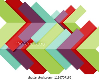 Formas geométricas abstractas multicolores, fondo geométrico para banner web, presentación comercial, paquete de anuncios, plantilla de impresión, fondo de pantalla