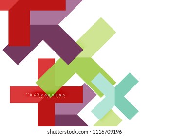 Formas geométricas abstractas multicolores, fondo geométrico para banner web, presentación comercial, paquete de anuncios, plantilla de impresión, fondo de pantalla