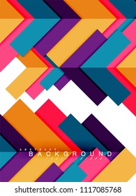 Abstrakte, mehrfarbige geometrische Formen, geometrischer Hintergrund für Webbanner, Geschäftspräsentation, Werbepaket, Druckvorlage, Bildschirmhintergrund