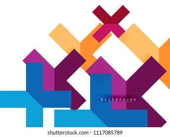 Formas geométricas abstractas multicolores, fondo geométrico para banner web, presentación comercial, paquete de anuncios, plantilla de impresión, fondo de pantalla