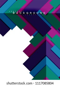 Formas geométricas abstractas multicolores, fondo geométrico para banner web, presentación comercial, paquete de anuncios, plantilla de impresión, fondo de pantalla