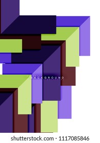 Formas geométricas abstractas multicolores, fondo geométrico para banner web, presentación comercial, paquete de anuncios, plantilla de impresión, fondo de pantalla
