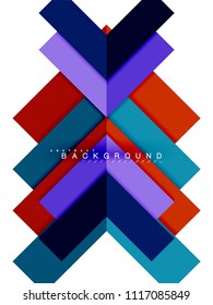 Multicolored abstract geometric shapes, geometry background for web banner, business presentation, ads package, print template, wallpaper