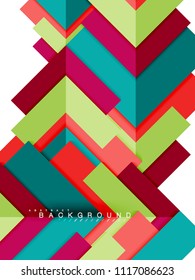 Formas geométricas abstractas multicolores, fondo geométrico para banner web, presentación comercial, paquete de anuncios, plantilla de impresión, fondo de pantalla
