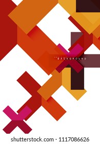 Multicolored abstract geometric shapes, geometry background for web banner, business presentation, ads package, print template, wallpaper