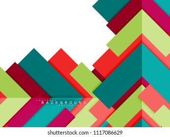 Formas geométricas abstractas multicolores, fondo geométrico para banner web, presentación comercial, paquete de anuncios, plantilla de impresión, fondo de pantalla