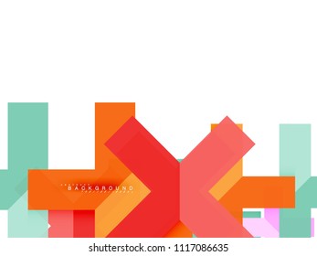 Multicolored abstract geometric shapes, geometry background for web banner, business presentation, ads package, print template, wallpaper