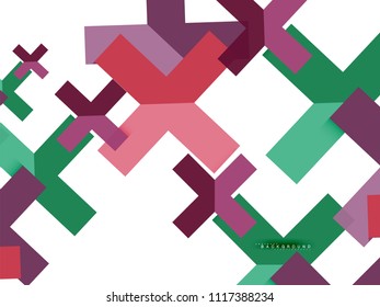 Multicolored abstract geometric shapes, geometry background for web banner, business presentation, ads package, print template, wallpaper
