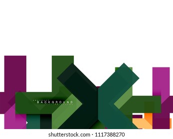 Multicolored abstract geometric shapes, geometry background for web banner, business presentation, ads package, print template, wallpaper