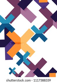 Multicolored abstract geometric shapes, geometry background for web banner, business presentation, ads package, print template, wallpaper