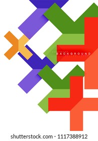 Formas geométricas abstractas multicolores, fondo geométrico para banner web, presentación comercial, paquete de anuncios, plantilla de impresión, fondo de pantalla
