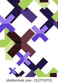 Formas geométricas abstractas multicolores, fondo geométrico para banner web, presentación comercial, paquete de anuncios, plantilla de impresión, fondo de pantalla