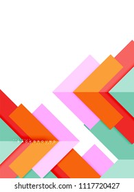 Formas geométricas abstractas multicolores, fondo geométrico para banner web, presentación comercial, paquete de anuncios, plantilla de impresión, fondo de pantalla