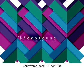 Multicolored abstract geometric shapes, geometry background for web banner, business presentation, ads package, print template, wallpaper