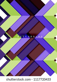 Multicolored abstract geometric shapes, geometry background for web banner, business presentation, ads package, print template, wallpaper