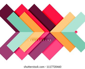 Formas geométricas abstractas multicolores, fondo geométrico para banner web, presentación comercial, paquete de anuncios, plantilla de impresión, fondo de pantalla