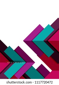 Multicolored abstract geometric shapes, geometry background for web banner, business presentation, ads package, print template, wallpaper