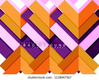 Multicolored abstract geometric shapes, geometry background for web banner, business presentation, ads package, print template, wallpaper