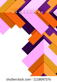 Multicolored abstract geometric shapes, geometry background for web banner, business presentation, ads package, print template, wallpaper