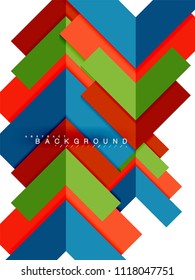 Multicolored abstract geometric shapes, geometry background for web banner, business presentation, ads package, print template, wallpaper