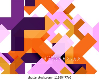 Abstrakte, mehrfarbige geometrische Formen, geometrischer Hintergrund für Webbanner, Geschäftspräsentation, Werbepaket, Druckvorlage, Bildschirmhintergrund