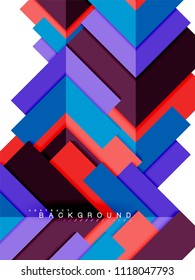 Abstrakte, mehrfarbige geometrische Formen, geometrischer Hintergrund für Webbanner, Geschäftspräsentation, Werbepaket, Druckvorlage, Bildschirmhintergrund