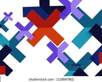Formas geométricas abstractas multicolores, fondo geométrico para banner web, presentación comercial, paquete de anuncios, plantilla de impresión, fondo de pantalla