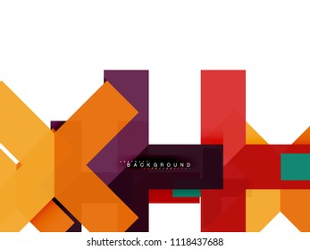 Multicolored abstract geometric shapes, geometry background for web banner, business presentation, ads package, print template, wallpaper