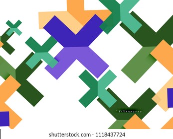 Multicolored abstract geometric shapes, geometry background for web banner, business presentation, ads package, print template, wallpaper