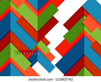Multicolored abstract geometric shapes, geometry background for web banner, business presentation, ads package, print template, wallpaper