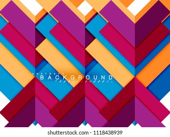 Formas geométricas abstractas multicolores, fondo geométrico para banner web, presentación comercial, paquete de anuncios, plantilla de impresión, fondo de pantalla