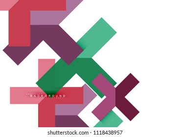 Multicolored abstract geometric shapes, geometry background for web banner, business presentation, ads package, print template, wallpaper