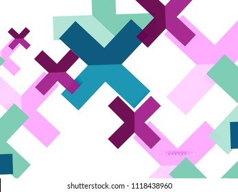 Multicolored abstract geometric shapes, geometry background for web banner, business presentation, ads package, print template, wallpaper