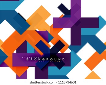 Multicolored abstract geometric shapes, geometry background for web banner, business presentation, ads package, print template, wallpaper
