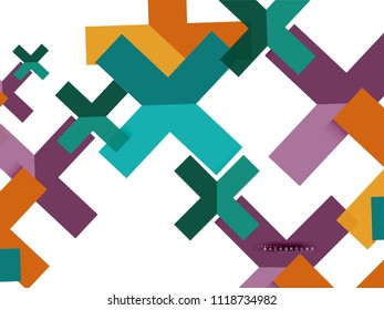 Multicolored abstract geometric shapes, geometry background for web banner, business presentation, ads package, print template, wallpaper