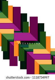 Formas geométricas abstractas multicolores, fondo geométrico para banner web, presentación comercial, paquete de anuncios, plantilla de impresión, fondo de pantalla