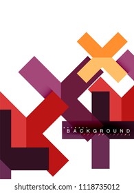 Multicolored abstract geometric shapes, geometry background for web banner, business presentation, ads package, print template, wallpaper