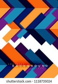Multicolored abstract geometric shapes, geometry background for web banner, business presentation, ads package, print template, wallpaper