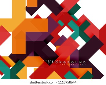 Formas geométricas abstractas multicolores, fondo geométrico para banner web, presentación comercial, paquete de anuncios, plantilla de impresión, fondo de pantalla