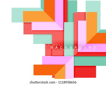 Formas geométricas abstractas multicolores, fondo geométrico para banner web, presentación comercial, paquete de anuncios, plantilla de impresión, fondo de pantalla