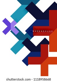 Formas geométricas abstractas multicolores, fondo geométrico para banner web, presentación comercial, paquete de anuncios, plantilla de impresión, fondo de pantalla
