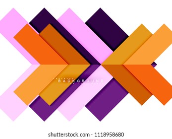 Multicolored abstract geometric shapes, geometry background for web banner, business presentation, ads package, print template, wallpaper
