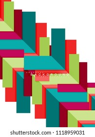Multicolored abstract geometric shapes, geometry background for web banner, business presentation, ads package, print template, wallpaper