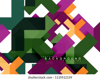 Multicolored abstract geometric shapes, geometry background for web banner, business presentation, ads package, print template, wallpaper