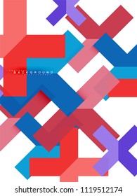 Multicolored abstract geometric shapes, geometry background for web banner, business presentation, ads package, print template, wallpaper