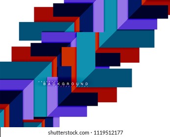 Formas geométricas abstractas multicolores, fondo geométrico para banner web, presentación comercial, paquete de anuncios, plantilla de impresión, fondo de pantalla