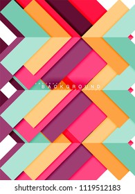 Multicolored abstract geometric shapes, geometry background for web banner, business presentation, ads package, print template, wallpaper