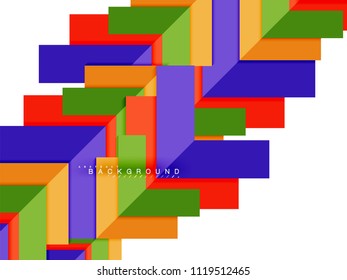 Multicolored abstract geometric shapes, geometry background for web banner, business presentation, ads package, print template, wallpaper