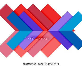 Multicolored abstract geometric shapes, geometry background for web banner, business presentation, ads package, print template, wallpaper